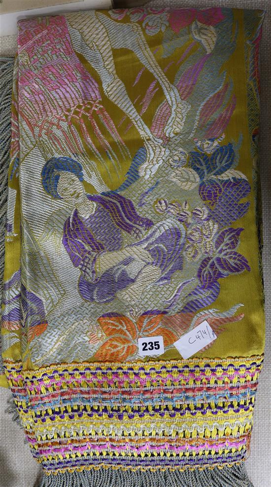 A woven late 20th century Indian figurative bed cover